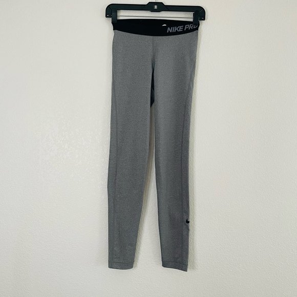 Nike Pro Womens Grey Athletic Leggings  Size: S - Picture 6 of 6
